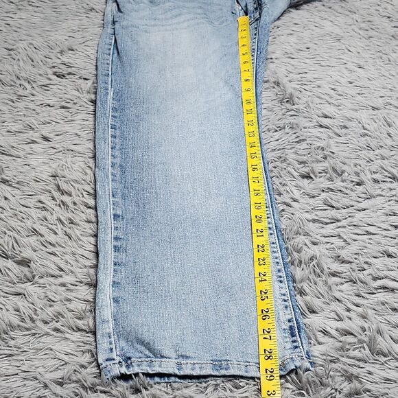 TK Axel Jeans Mens Size 36x30 Blue Denim Stretch Light Distress Relaxed Straight - Picture 8 of 13